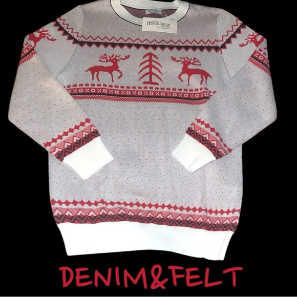 Meaneor Women’s Christmas Sweater Christmas Tree Reindeer Pullover/Crewneck |NEW - Picture 7 of 9